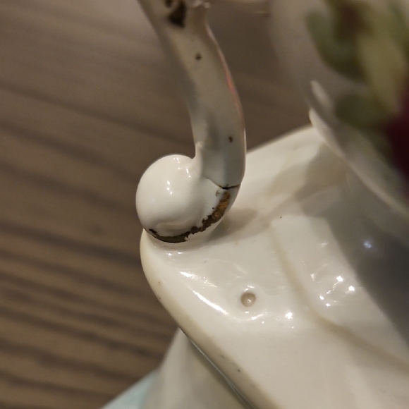 Floral Ceramic Vase with Handles - Vintage - Picture 8 of 13